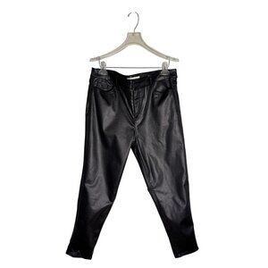 Social Standard By Sanctuary Black Faux Leather Ankle Skinny Pants Size 16